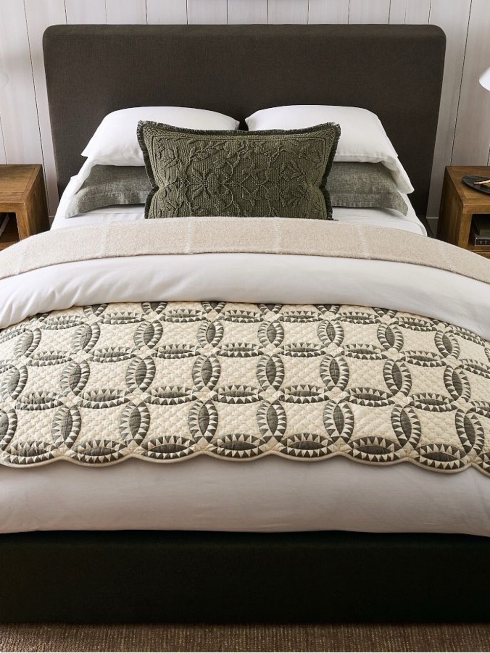 Pottery Barn Set- Cooper Quilt & Sham Set in Loden